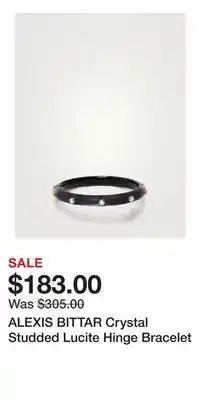 Holt Renfrew ALEXIS BITTAR Crystal Studded Lucite Hinge Bracelet offer