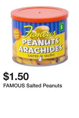 Dollarama FAMOUS Salted Peanuts offer