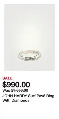 Holt Renfrew JOHN HARDY Surf Pavé Ring With Diamonds offer