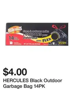Dollarama HERCULES Black Outdoor Garbage Bag 14PK offer