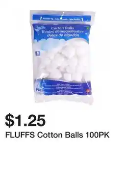 Dollarama FLUFFS Cotton Balls 100PK offer