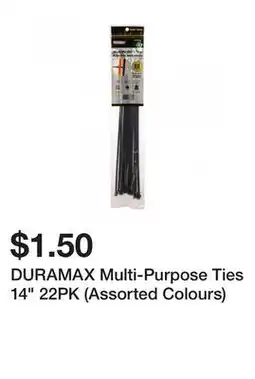 Dollarama DURAMAX Multi-Purpose Ties 14 22PK (Assorted Colours) offer