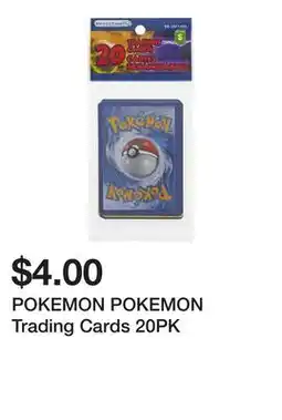 Dollarama POKEMON POKEMON Trading Cards 20PK offer