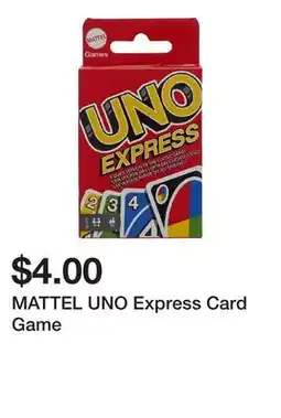 Dollarama MATTEL UNO Express Card Game offer