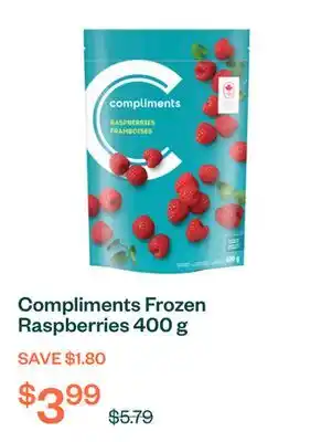 Voilà Compliments Frozen Raspberries 400 g offer