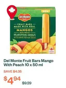Voilà Del Monte Fruit Bars Mango With Peach 10 x 50 ml offer
