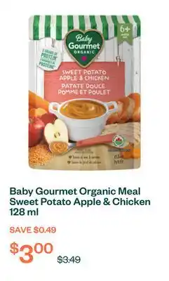 Voilà Baby Gourmet Organic Meal Sweet Potato Apple & Chicken 128 ml offer