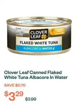 Voilà Clover Leaf Canned Flaked White Tuna Albacore In Water 170 g offer