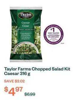 Voilà Taylor Farms Chopped Salad Kit Caesar 316 g offer