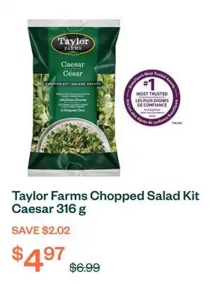 Voilà Taylor Farms Chopped Salad Kit Caesar 316 g offer