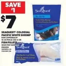 Loblaws Seaquest colossal pacific white shrimp offer