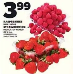 Loblaws Raspberries or strawberries offer