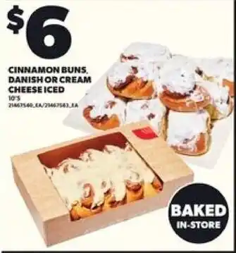 Loblaws Cinnamon buns danish or cream cheese iced offer