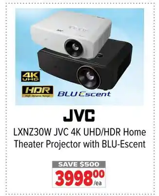 2001 Audio Video LXNZ30W JVC 4K UHD/HDR Home Theater Projector with BLU-Escent offer