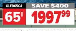 2001 Audio Video OLED65C4 LG 65 OLED evo TV offer