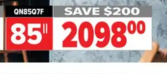 2001 Audio Video 85 SAMSUNG QLED 4K VISION AI SMART TV offer