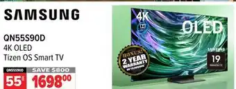 2001 Audio Video SAMSUNG 55 4K OLED Tizen OS Smart TV offer