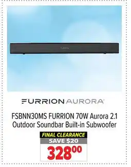 2001 Audio Video FSBNN30MS FURRION 70W Aurora 2.1 Outdoor Soundbar Built-in Subwoofer offer