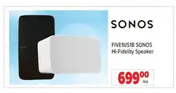 2001 Audio Video FIVE1US1B SONOS Hi-Fidelity Speaker offer