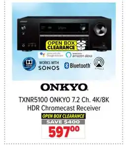 2001 Audio Video ONKYO 7.2 Ch. 4K/8K HDR Chromecast Receiver offer