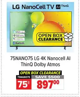 2001 Audio Video LG 4K Nanocell AI ThinQ Dolby Atmos offer