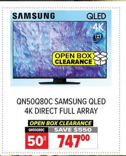 2001 Audio Video QN50Q80C SAMSUNG QLED 4K DIRECT FULL ARRAY offer