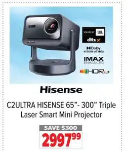 2001 Audio Video HISENSE 65-300 Triple Laser Smart Mini Projector offer