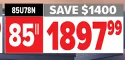 2001 Audio Video 85U78N Hisense 85 144H ULED MiniLED offer