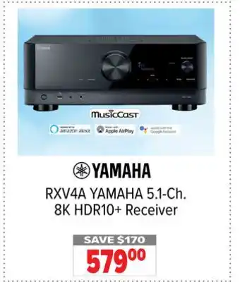 2001 Audio Video YAMAHA 5.1-Ch. 8K HDR10+ Receiver offer