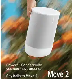 2001 Audio Video MOVE2US1B/W SONOS PORTABLE SPEAKERS offer