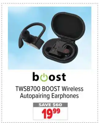 2001 Audio Video BOOST Wireless Autopairing Earphones offer