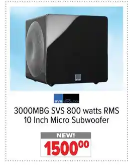 2001 Audio Video 3000MBG SVS 800 watts RMS 10 Inch Micro Subwoofer offer