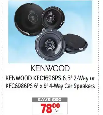 2001 Audio Video KENWOOD KFC1696PS 6.5 2-Way or KFC6986PS 6 x 9 4-Way Car Speakers offer