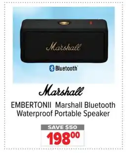 2001 Audio Video EMBERTONII Marshall Bluetooth Waterproof Portable Speaker offer