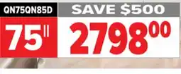 2001 Audio Video QN75QN85D Samsung 75 QLED 4K NEO HDR 24X PANEL offer
