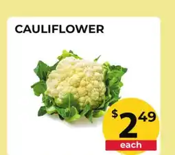 Food World Supermarket CAULIFLOWER offer