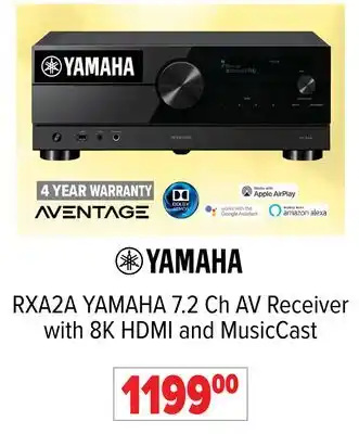 2001 Audio Video RXA2A YAMAHA 7.2 Ch AV Receiver with 8K HDMI and MusicCast offer