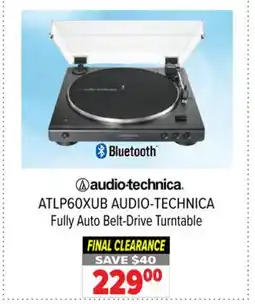 2001 Audio Video audio-technica ATLP60XUB AUDIO-TECHNICA Fully Auto Belt-Drive Turntable offer