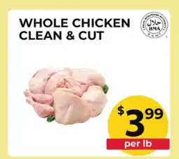 Food World Supermarket WHOLE CHICKEN CLEAN & CUT offer