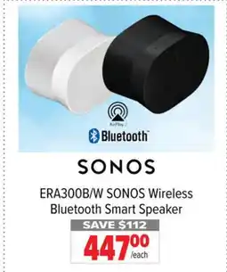 2001 Audio Video ERA300B/W SONOS Wireless Bluetooth Smart Speaker offer
