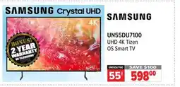 2001 Audio Video SAMSUNG 55 UN55DU7100 UHD 4K Tizen OS Smart TV offer