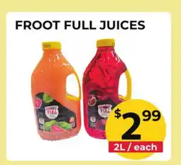 Food World Supermarket FROOT FULL JUICES offer