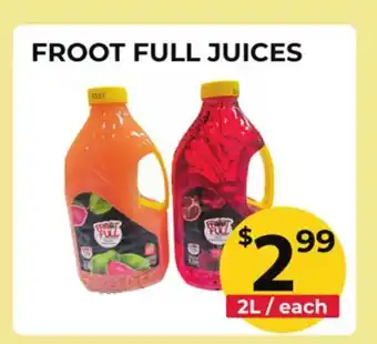 Food World Supermarket FROOT FULL JUICES offer