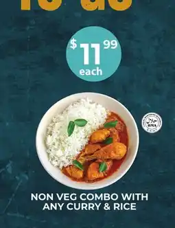 Food World Supermarket NON VEG COMBO WITH ANY CURRY & RICE offer