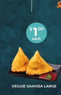 Food World Supermarket VEGGIE SAMOSA LARGE offer