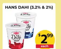 Food World Supermarket HANS DAHI (3.2% & 2%) offer