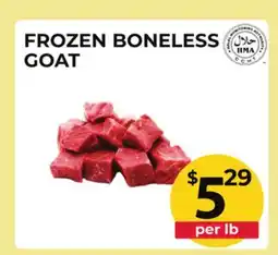 Food World Supermarket FROZEN BONELESS GOAT offer