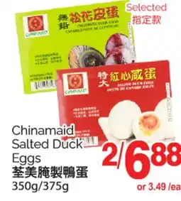 T&T Supermarket CHINAMAID SALTED DUCK EGGS, 350g/375g offer