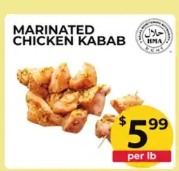 Food World Supermarket MARINATED CHICKEN KABAB offer