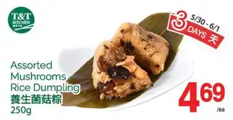 T&T Supermarket ASSORTED MUSHROOMS RICE DUMPLING, 250G offer